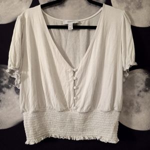 Forever 21 White blouse by forever 21, size 1x